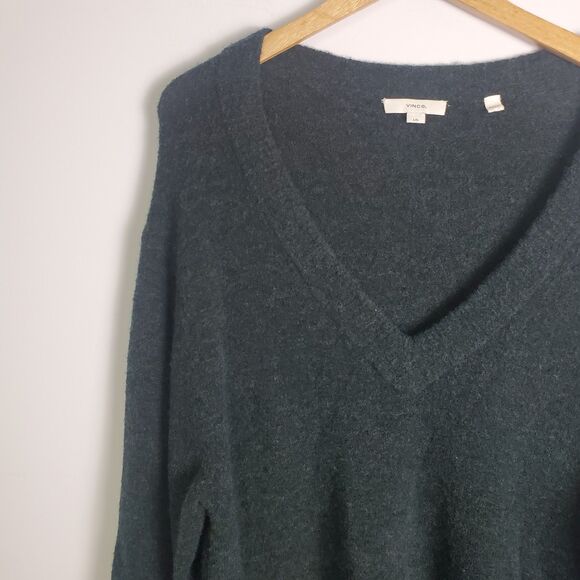 Vince Merino Wool Alpaca Blend V-Neck Sweater - Size Large - Picture 3 of 8